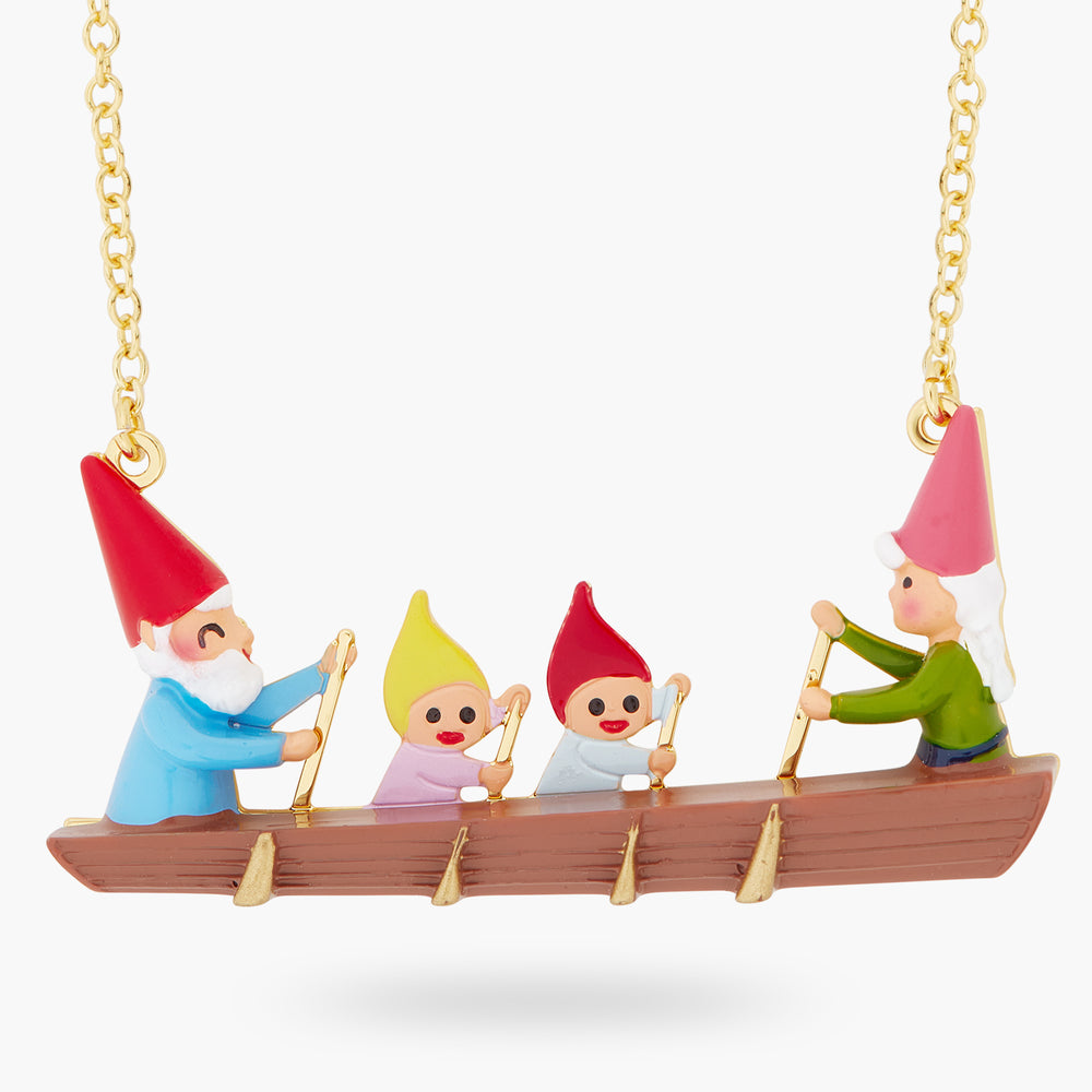 Canoeing Toadstool Family Statement Necklace