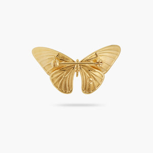 Les Néréides Loves Animals Enameled Butterfly and Cut-Glass Stone Brooch