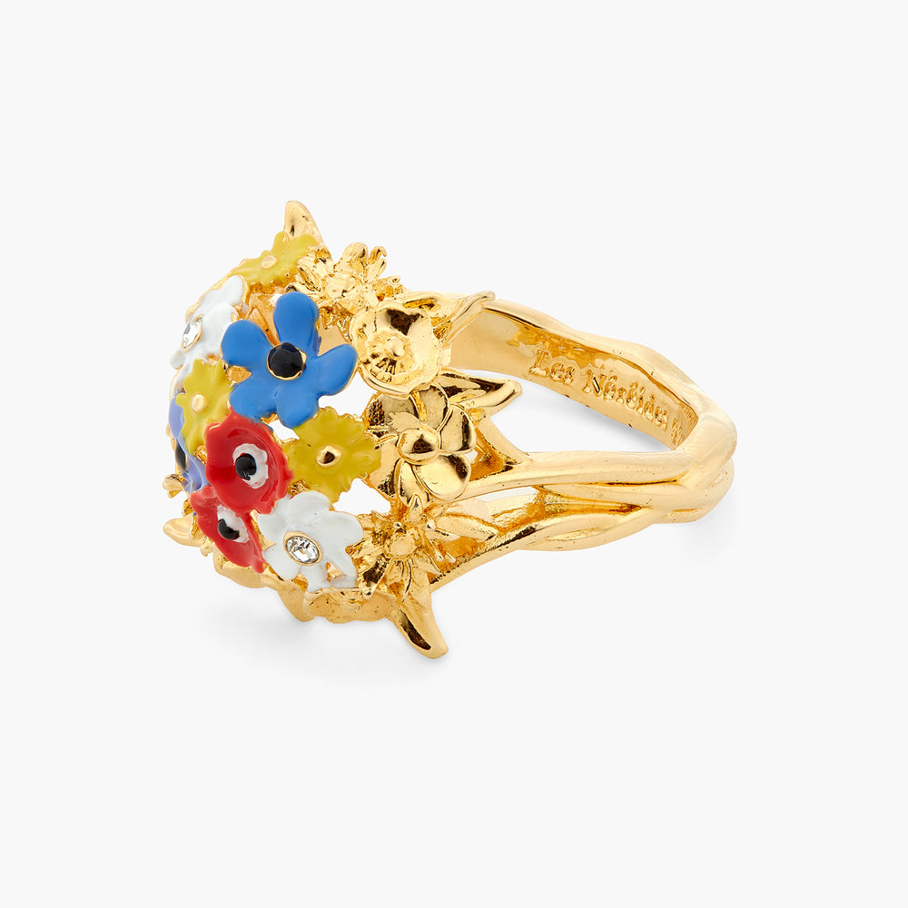 Flower Bouquet Cocktail Ring