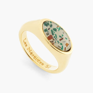 Gold-Plated Terrazzo Ring