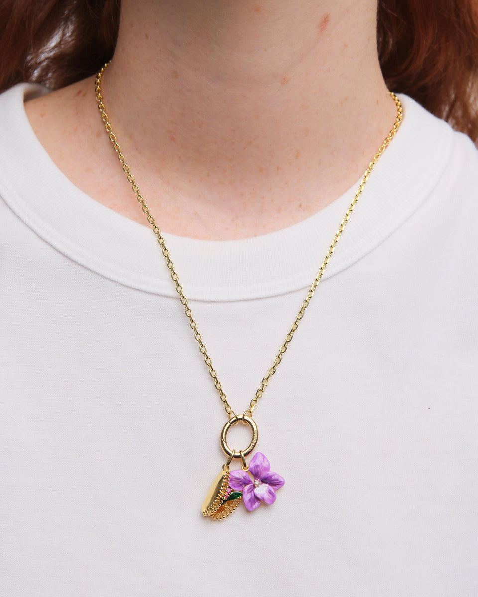 Violet Flower Pendant – Les Néréides