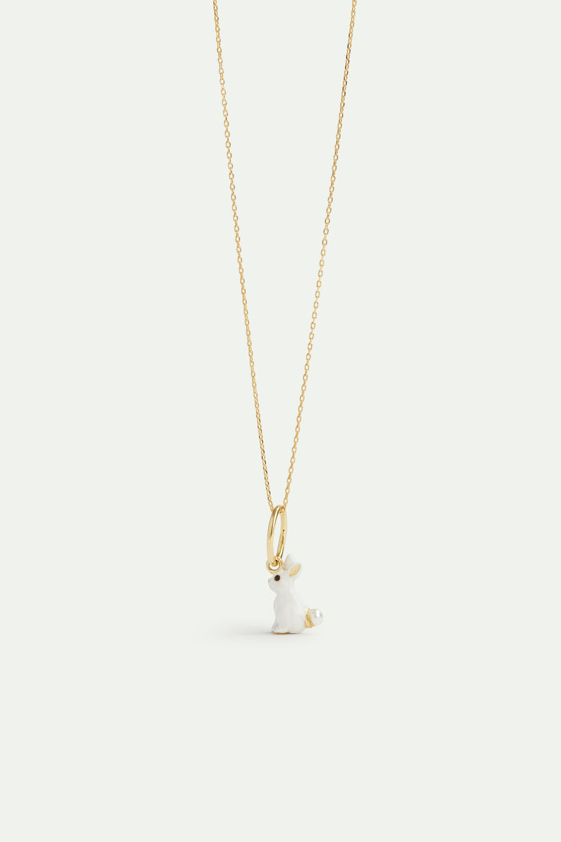 White Rabbit and Pearl Pendant - Clairvoyance and Comfort – Les