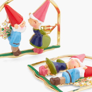 Garden Gnome Couple Clip-on Earrings