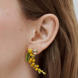 Gardens In Provence Long Mimosa Earrings