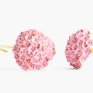 ✨USA EXCLUSIVE✨ Language of Flowers Pink Hydrangea Sleeper Earrings