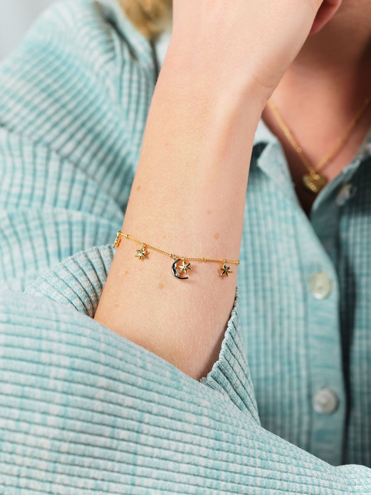 Stars and Moon Fine Charm Bracelet