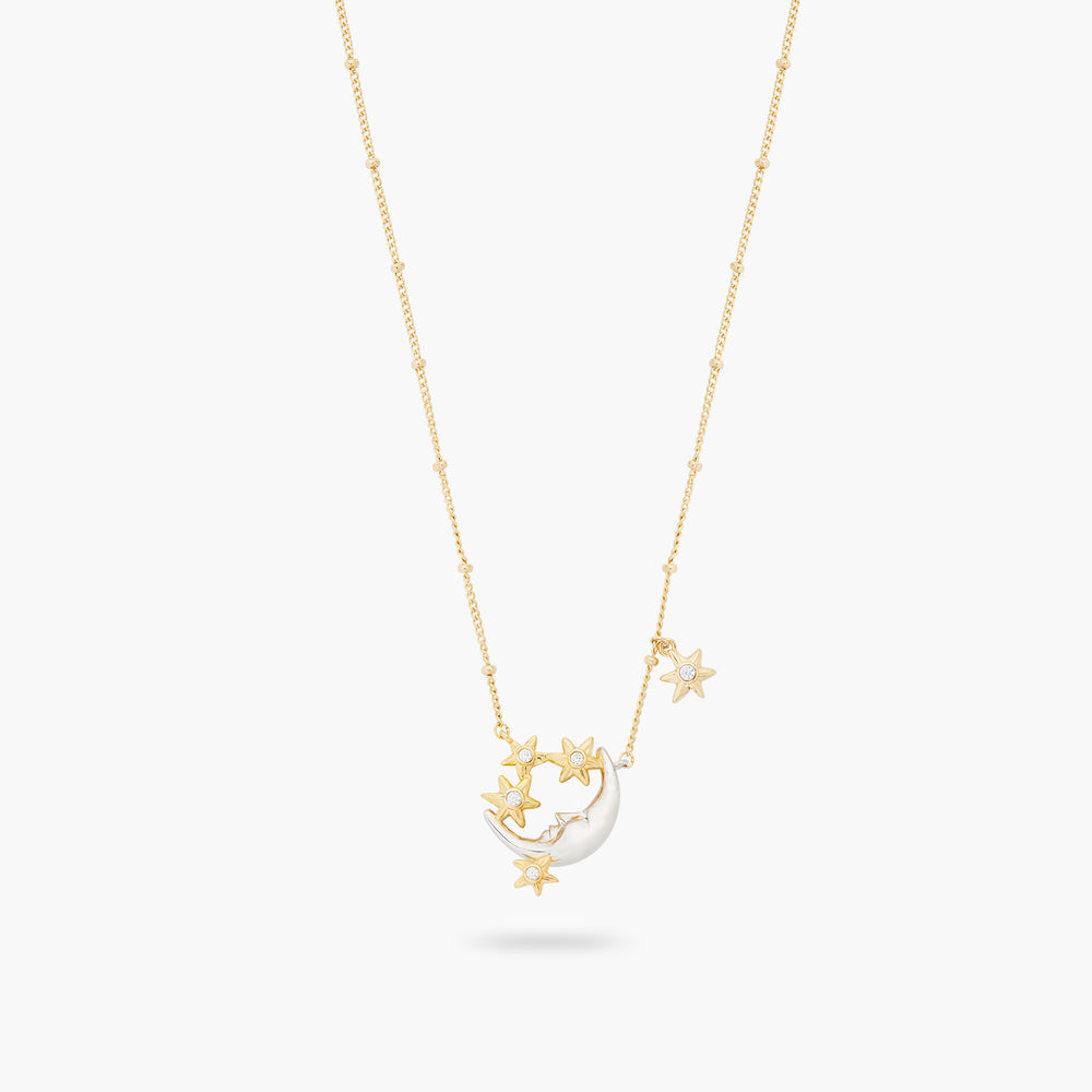 
            
                Load image into Gallery viewer, Moon and Star Pendant Necklace
            
        