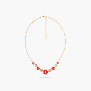 Roses, Cultured Pearl and Stone Statement Necklace
