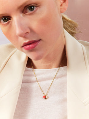 
            
                Load image into Gallery viewer, Rose, Cultured Pearl and Stone Pendant Necklace
            
        