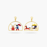 Charming Cat and Windmill Clip-On Earrings