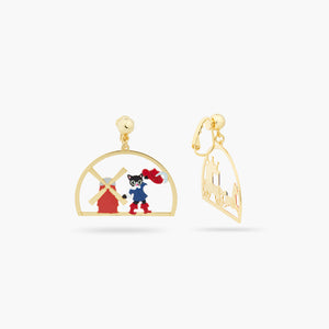 
            
                Load image into Gallery viewer, Charming Cat and Windmill Clip-On Earrings
            
        