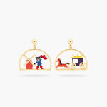Charming Cat and Windmill Post Earrings
