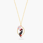Charming Cat and Flower Pendant Necklace