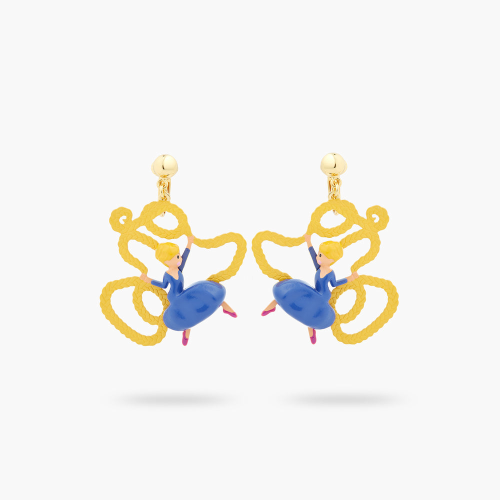 Enchanted Hair Princess Clip-On Earrings