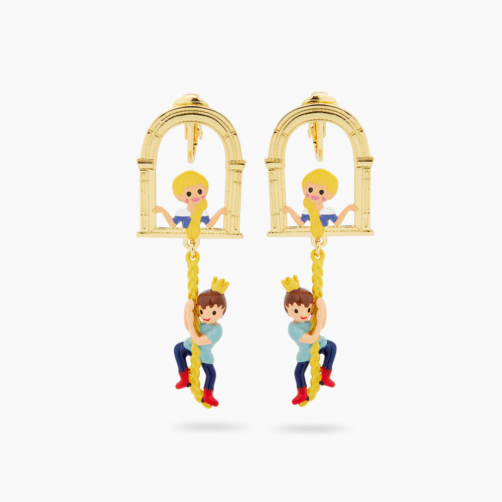 Enchanted Hair Princess and Prince Clip-On Earrings