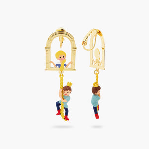 Enchanted Hair Princess and Prince Clip-On Earrings