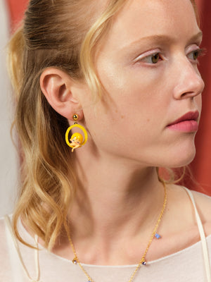 
            
                Load image into Gallery viewer, Enchanted Hair Princess Clip-On Hoop Earrings
            
        