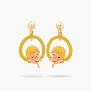Enchanted Hair Princess Clip-On Hoop Earrings