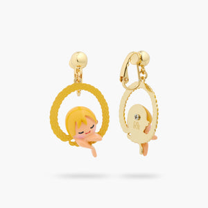 Enchanted Hair Princess Clip-On Hoop Earrings