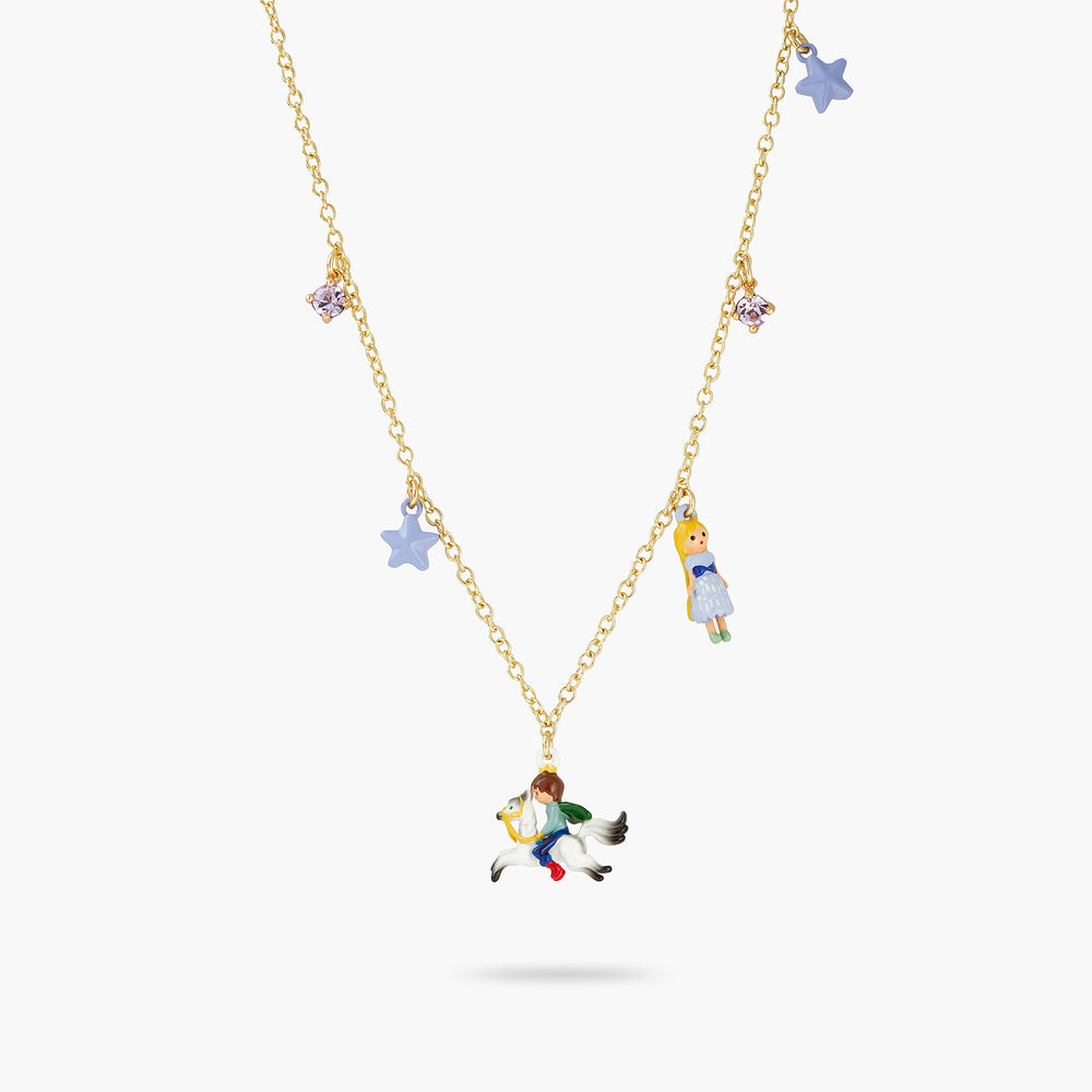 Enchanted Hair Princess and Prince Charm Necklace