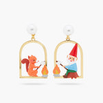 Squirrel, Gnome and Marshmallow Post Earrings