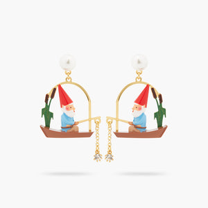 
            
                Load image into Gallery viewer, Fishing Garden Gnome Post Earrings
            
        