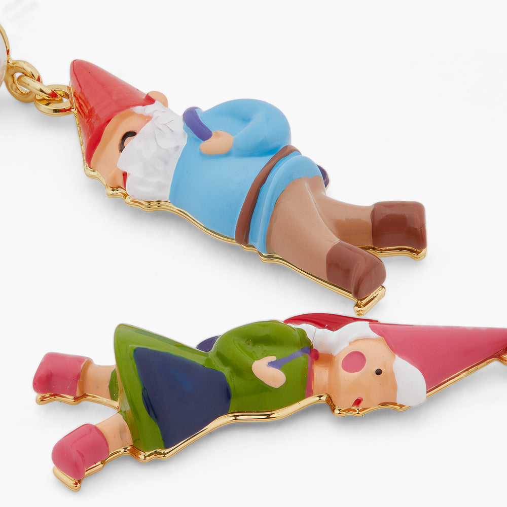 Hiking Garden Gnome Family Post Earrings