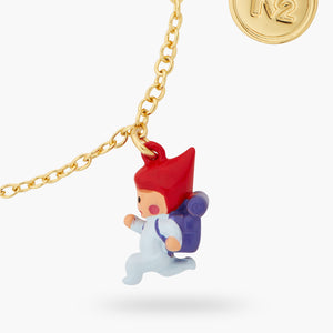 Hiking Garden Gnome Children and Mushroom Charm Bracelet