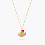 Walnut Shell and Young Gnome Pendant Necklace