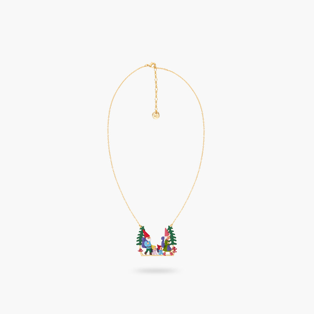 Hiking Toadstool Family Statement Necklace