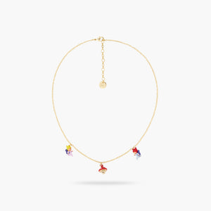 Hiking Young Gnomes and Mushroom Charm Necklace