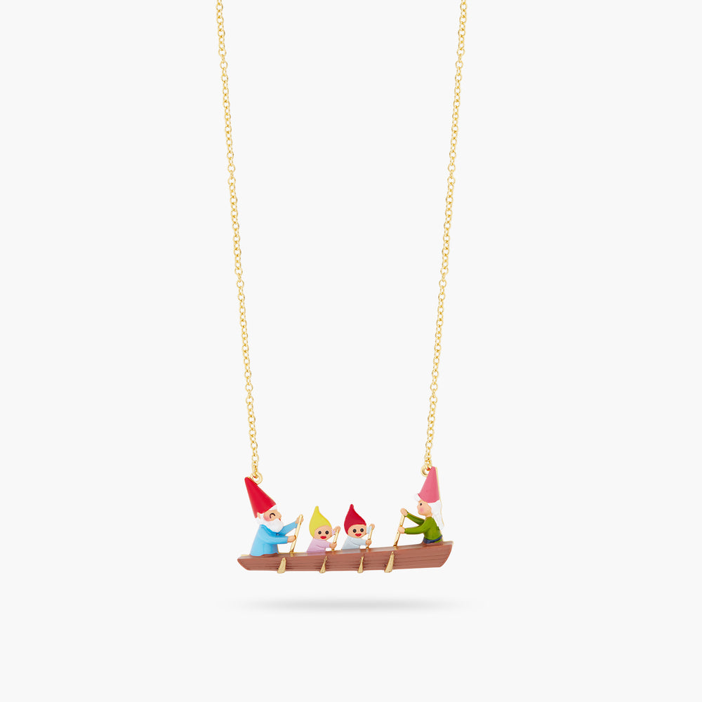 Canoeing Toadstool Family Statement Necklace