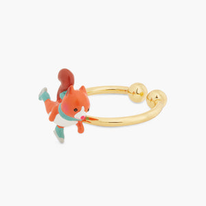 Ice Skating Squirrel Adjustable Ring