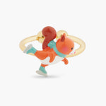 Ice Skating Squirrel Adjustable Ring