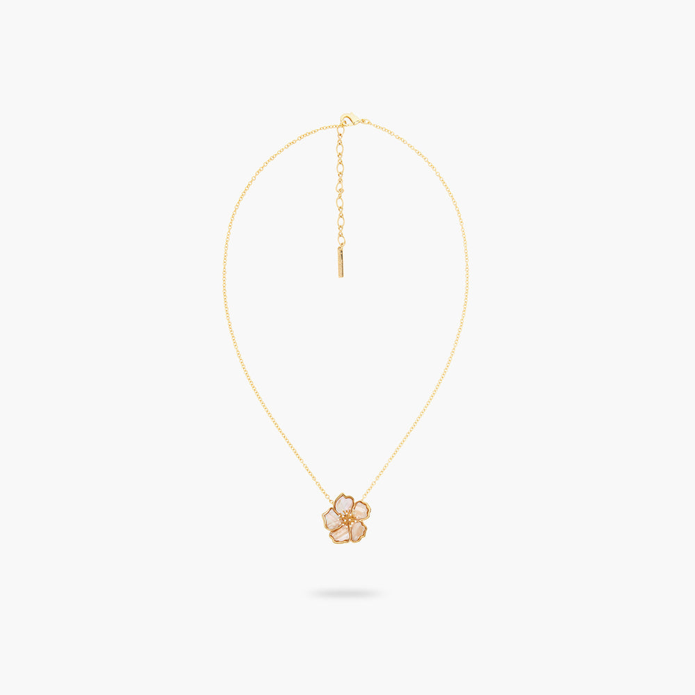 Wild Rose Mother of Pearl Pendant Necklace