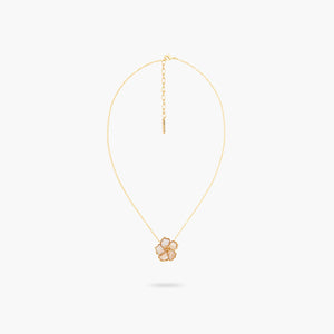 Wild Rose Mother of Pearl Pendant Necklace