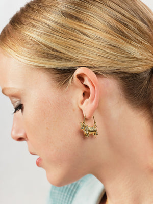 Les Néréides Loves Animals Westie Post Earrings