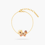 Les Néréides Loves Animals Daschund and Flower Fine Bracelet