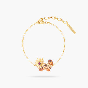Les Néréides Loves Animals Daschund and Flower Fine Bracelet