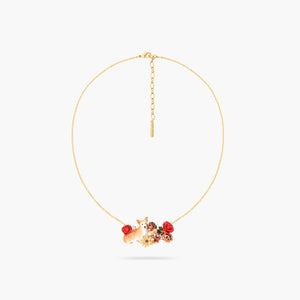 
            
                Load image into Gallery viewer, Les Néréides Loves Animals Corgi, Dachshund and Flower Statement Necklace
            
        