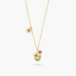 Les Néréides Loves Animals Dachshund and Stone Pendant Necklace