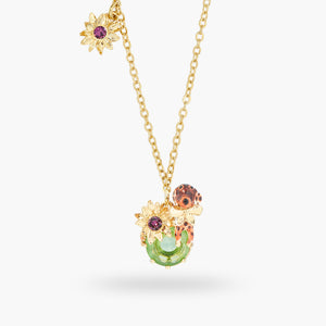 Les Néréides Loves Animals Dachshund and Stone Pendant Necklace