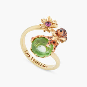 Les Néréides Loves Animals Dachshund and Stone Adjustable Ring