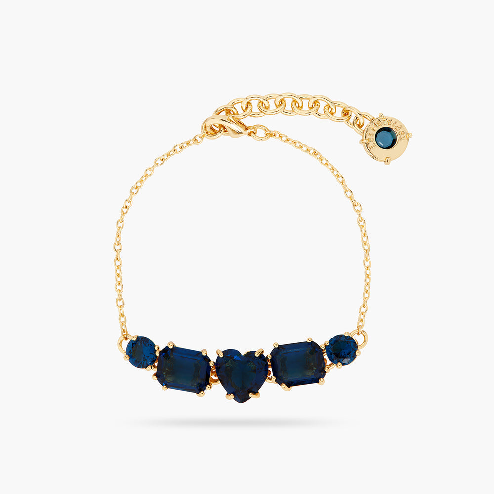 
            
                Load image into Gallery viewer, Ocean Blue Diamantine 5 Stone Fine Bracelet
            
        