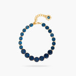 Ocean Blue Diamantine Luxurious One-Row Bracelet
