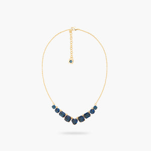 
            
                Load image into Gallery viewer, Ocean Blue Diamantine 9 Stone Fine Necklace
            
        