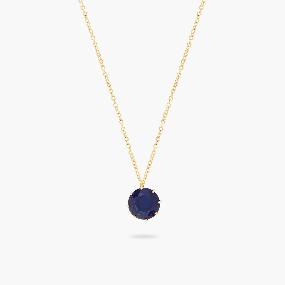 
            
                Load image into Gallery viewer, Ocean Blue Diamantine Round Stone Long Necklace
            
        