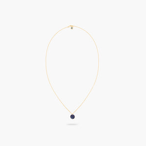 Ocean Blue Diamantine Round Stone Long Necklace