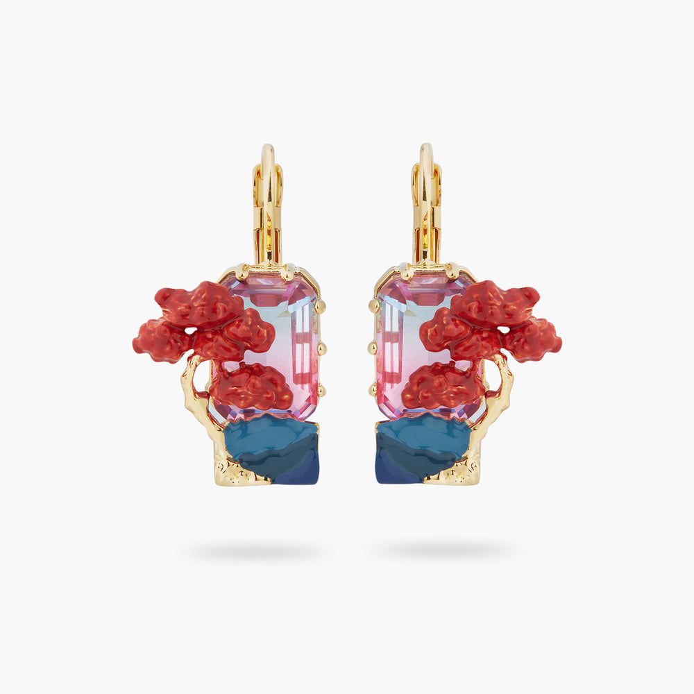 Rising Sun and Maple Tree Sleeper Earrings