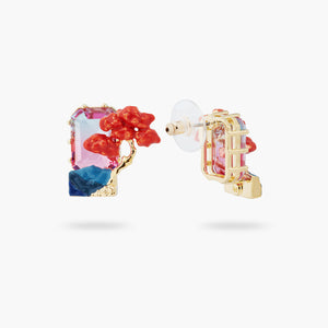 Rising Sun and Maple Tree Post Earrings